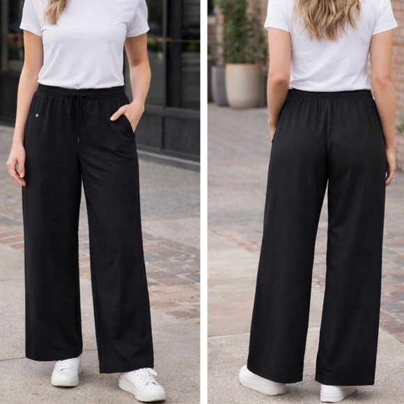 Luxe Edition New York Pants - Luxe Addition New York Black Wide-Leg Pants – Size Large NWT